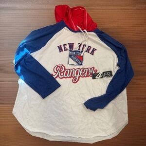 Women's G-III Sports by Carl Banks White/Blue New York Rangers MVP Raglan